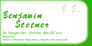 benjamin stetner business card